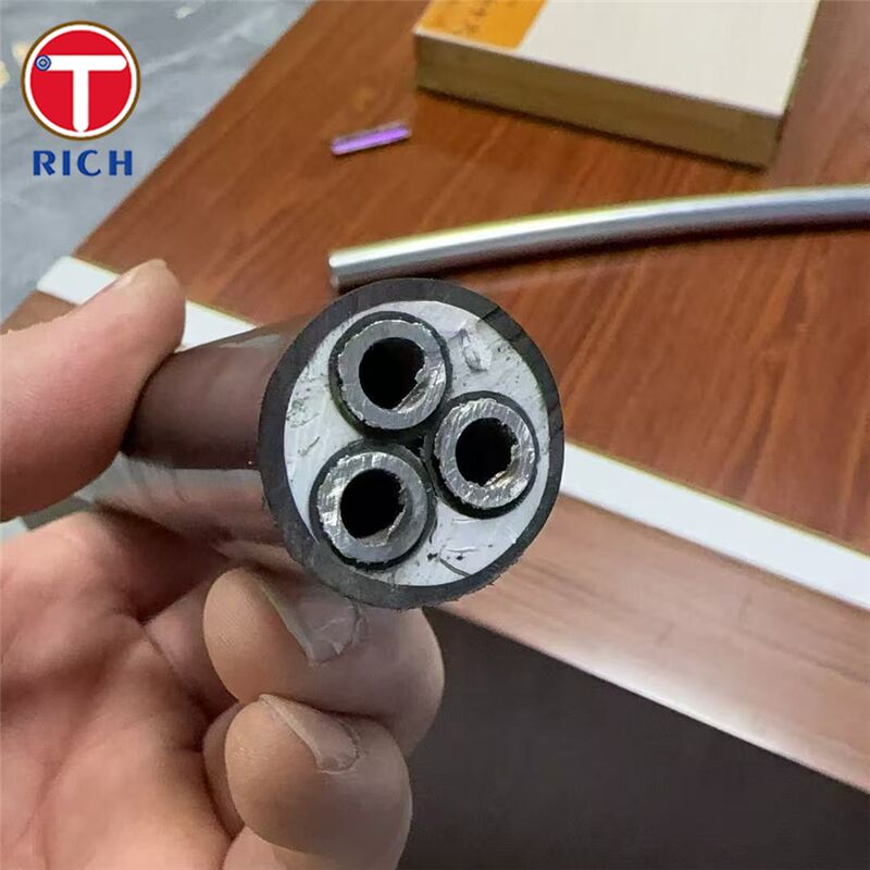 Mehrkern-Edelstahl-Nahtlosrohr mit Kunststoffbeschichtung für den Schiffbau in den Güten 304L/316L/Duplex 2205 und Kaltgezogen/Warmgewalzt