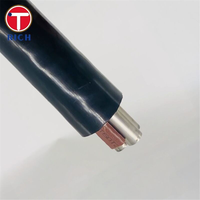 Mehrkern-Edelstahl-Nahtlosrohr mit Kunststoffbeschichtung für den Schiffbau in den Güten 304L/316L/Duplex 2205 und Kaltgezogen/Warmgewalzt