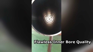Inspektion von Edelstahlrohren auf die Qualität der Innenbohrung